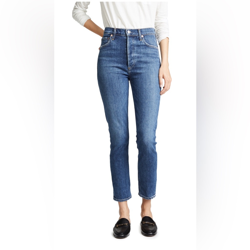 AGOLDE Nico High Rise Slim Fit Jeans in Subdued